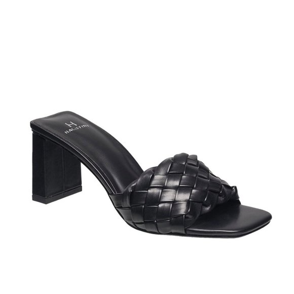Halston Heritage Shoes - Halston woven  black block heel shoes